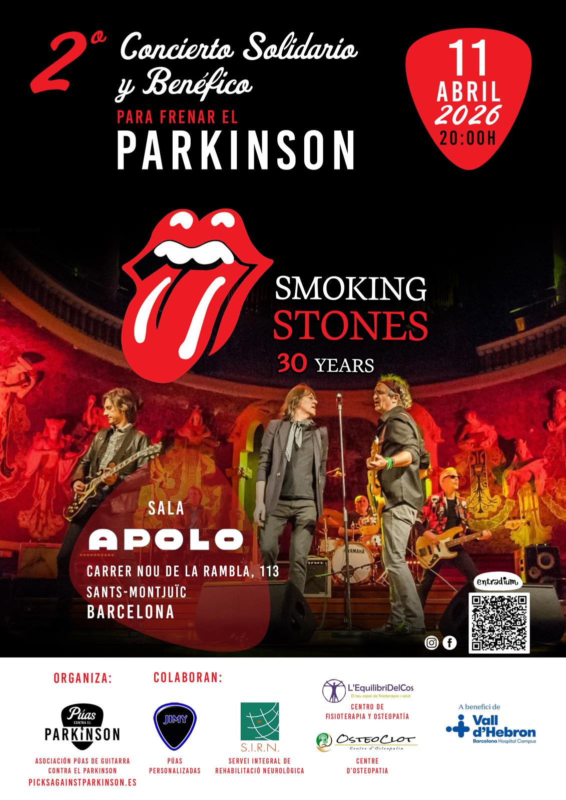 Concierto Solidario y Benéfico para frenar el parkinson,con los Smoking Stones