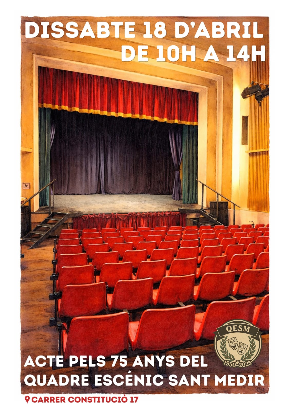 Gent del teatre, gent del barri, us esperem per compartir l'alegria de l'aniversari i les ganes de tornar a casa de nou!