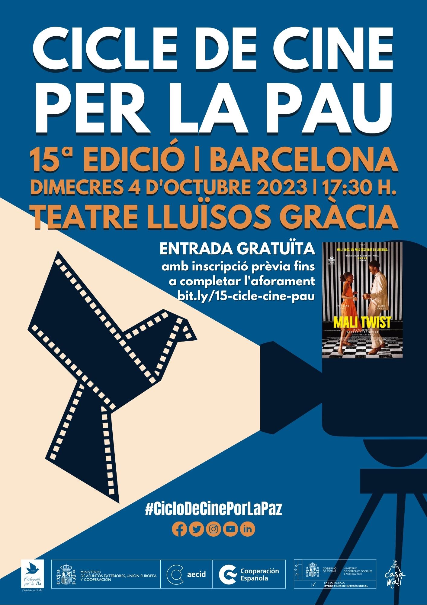 Cicle de cinema per la Pau. Dimecres 4 d'octubre projecció de la pel·lícula "Mali Twist" a les 17.30 al Teatre Lluïsos de Gràcia de Barcelona