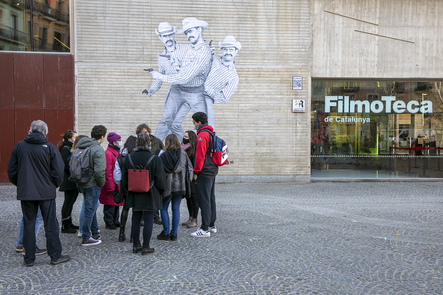 Mural del projecte #Visibles a la Filmoteca de Catalunya