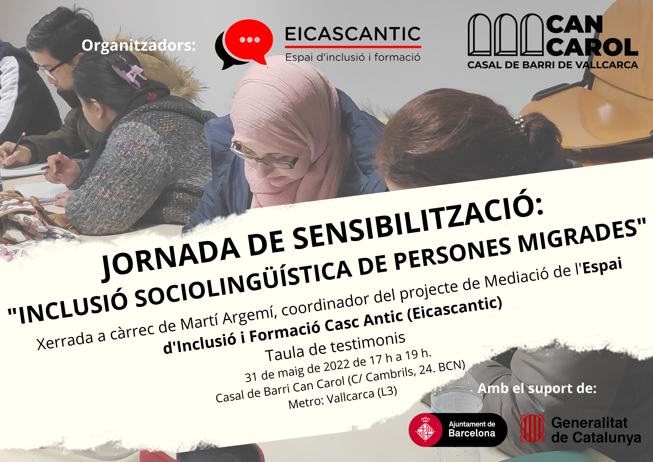JORNADA DE SENSIBILITZACIÓ "Inclusió sociolingüística de persones migrades"