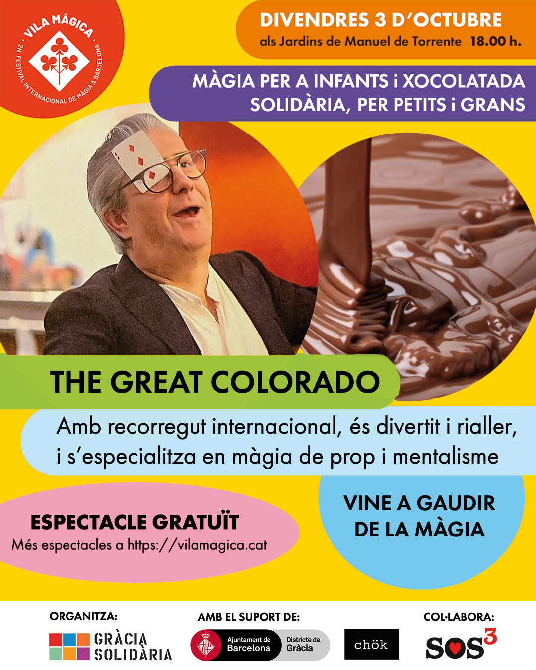 Xocolatada Solidària per petits i grans + Espectacle de màgia gratuït