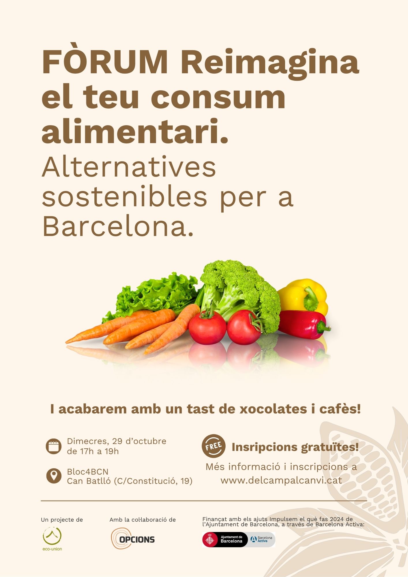 Cartell Fòrum “Reimagina el teu consum alimentari”