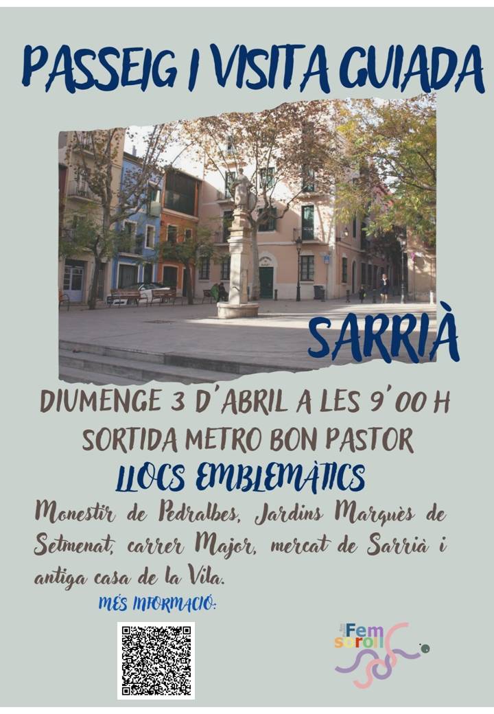 Passeig i visita guiada per llocs emblemàtics de Sarrià.
