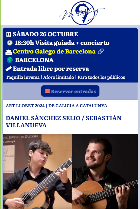 Festival Art Llobet- De Galicia a Catalinya