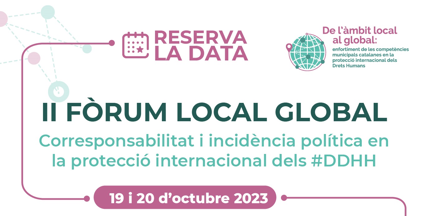 Fòrum Local Global. 19 i 20 d'octubre al Pati Llimona de Barcelona.