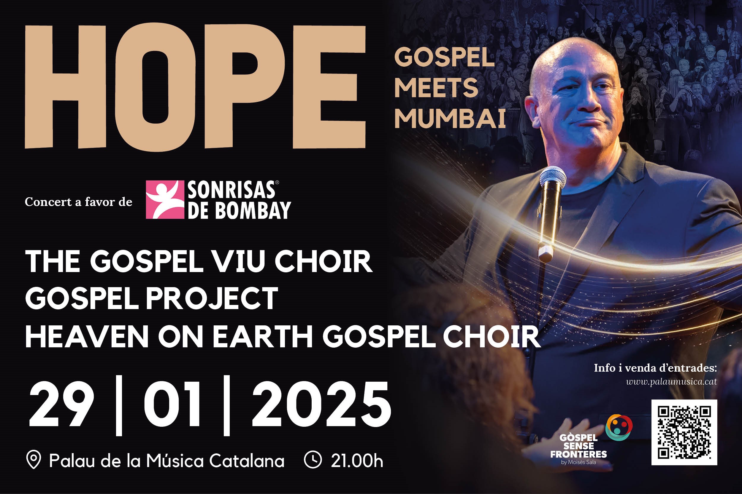 HOPE: gospel meets Mumbai. Concert solidari amb Sonrisas de Bombay