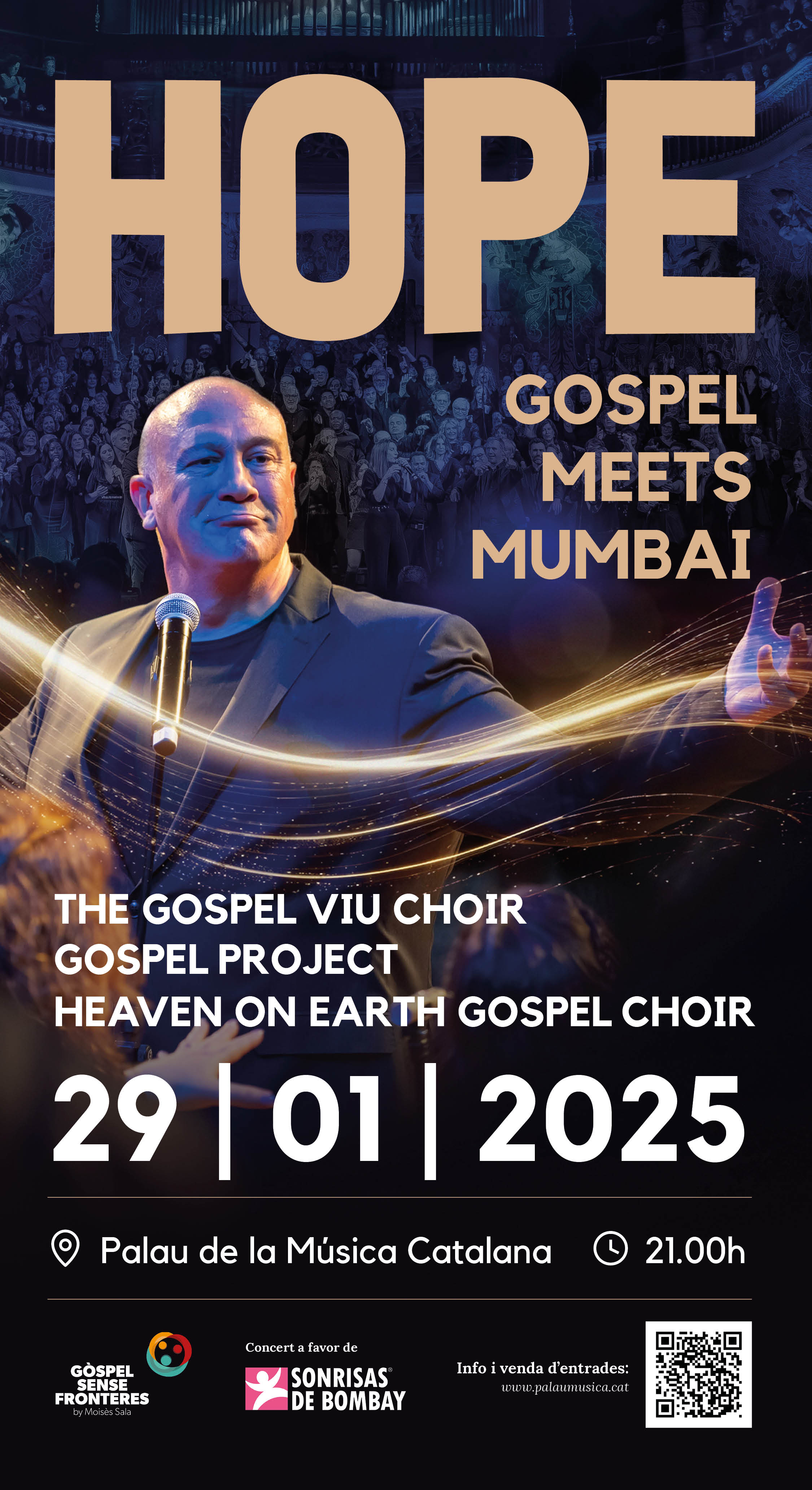 HOPE: gospel meets Mumbai. Concert solidari amb Sonrisas de Bombay