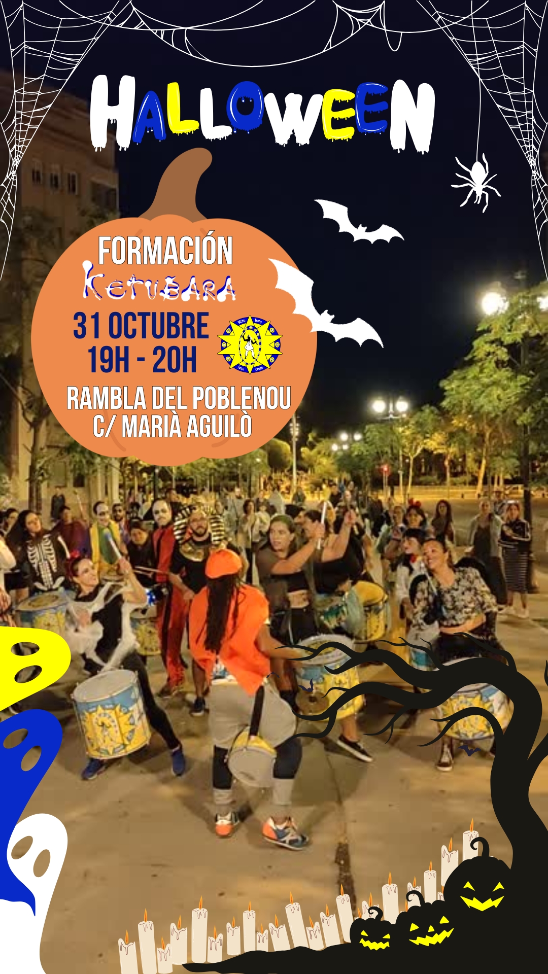 Desfile HAlloween con batucada