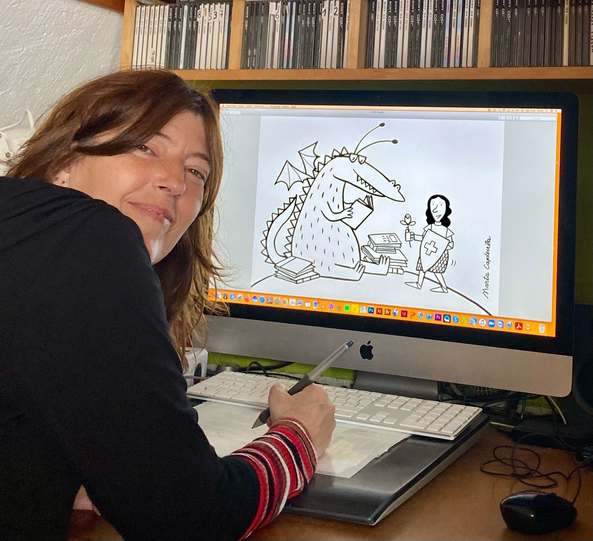 Marta Capdevila ens ha cedit el seu dibuix per al Sant Jordi Divers d'ECOM