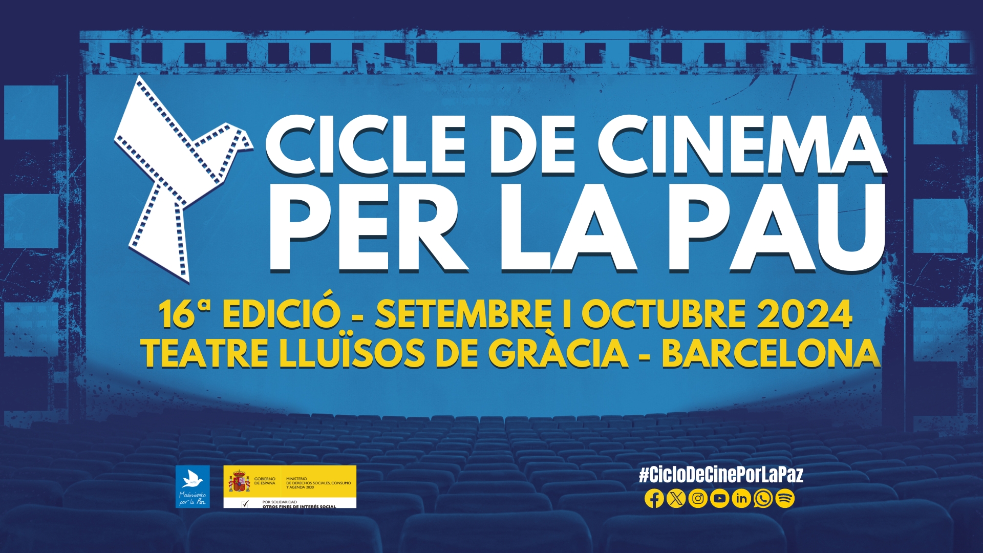 Cartell del cicle de cinema per la Pau