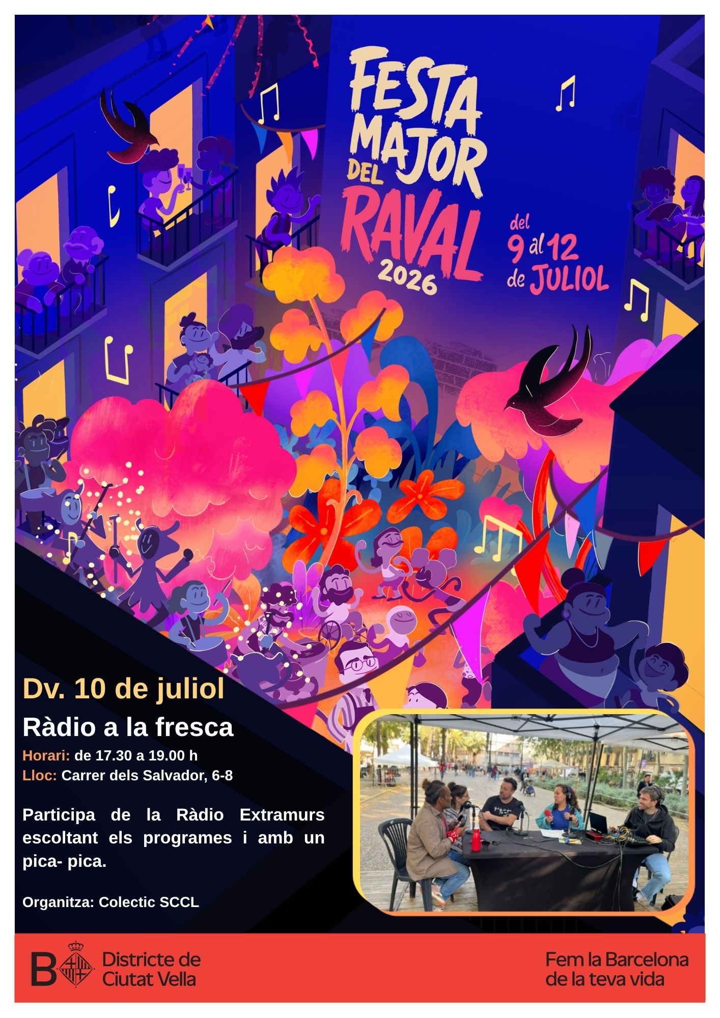 Ràdio a la fresca per la Festa Major del Raval