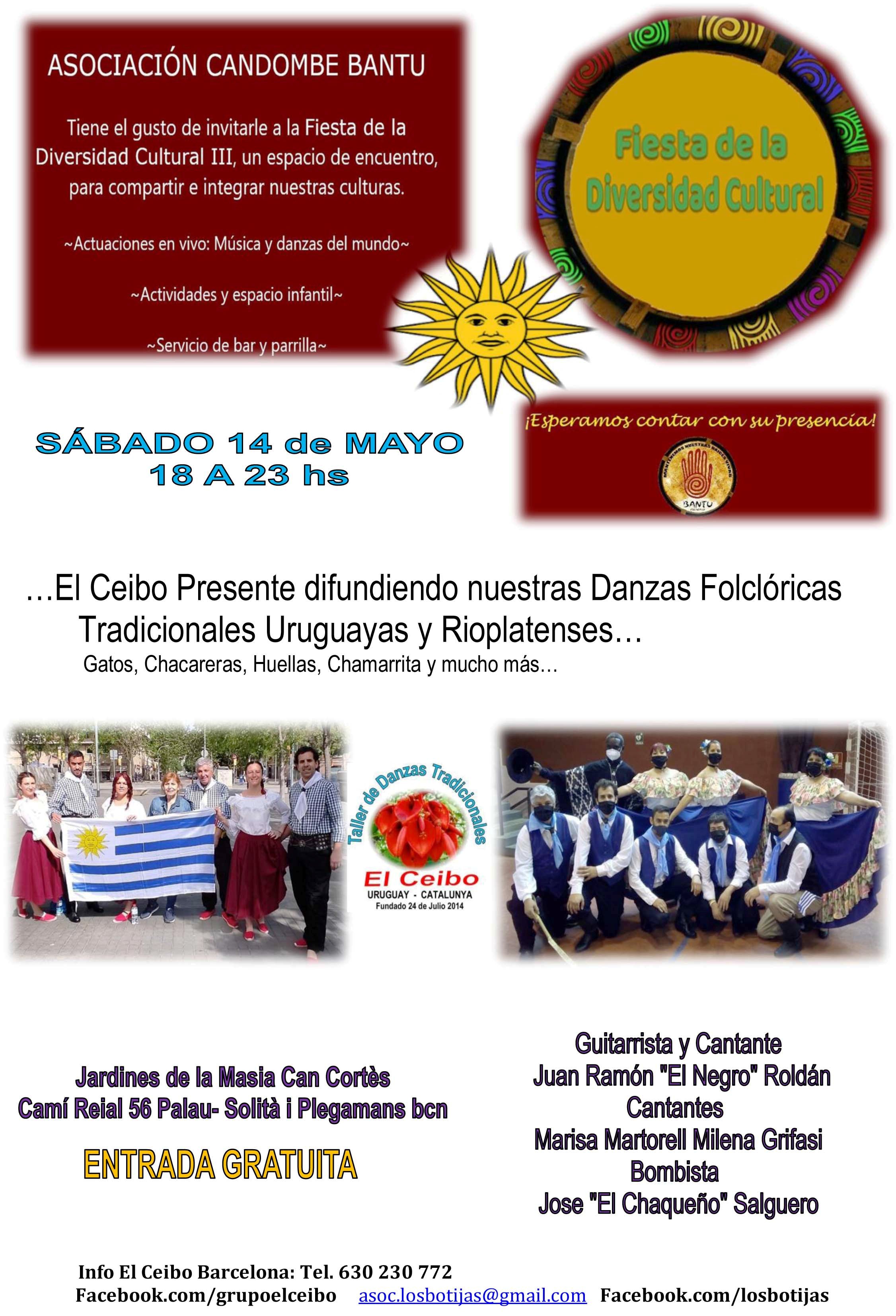 Colaboran Asociación Uruguayo Catalana Los Botijas y Taller de Danzas Tradicionales El Ceibo