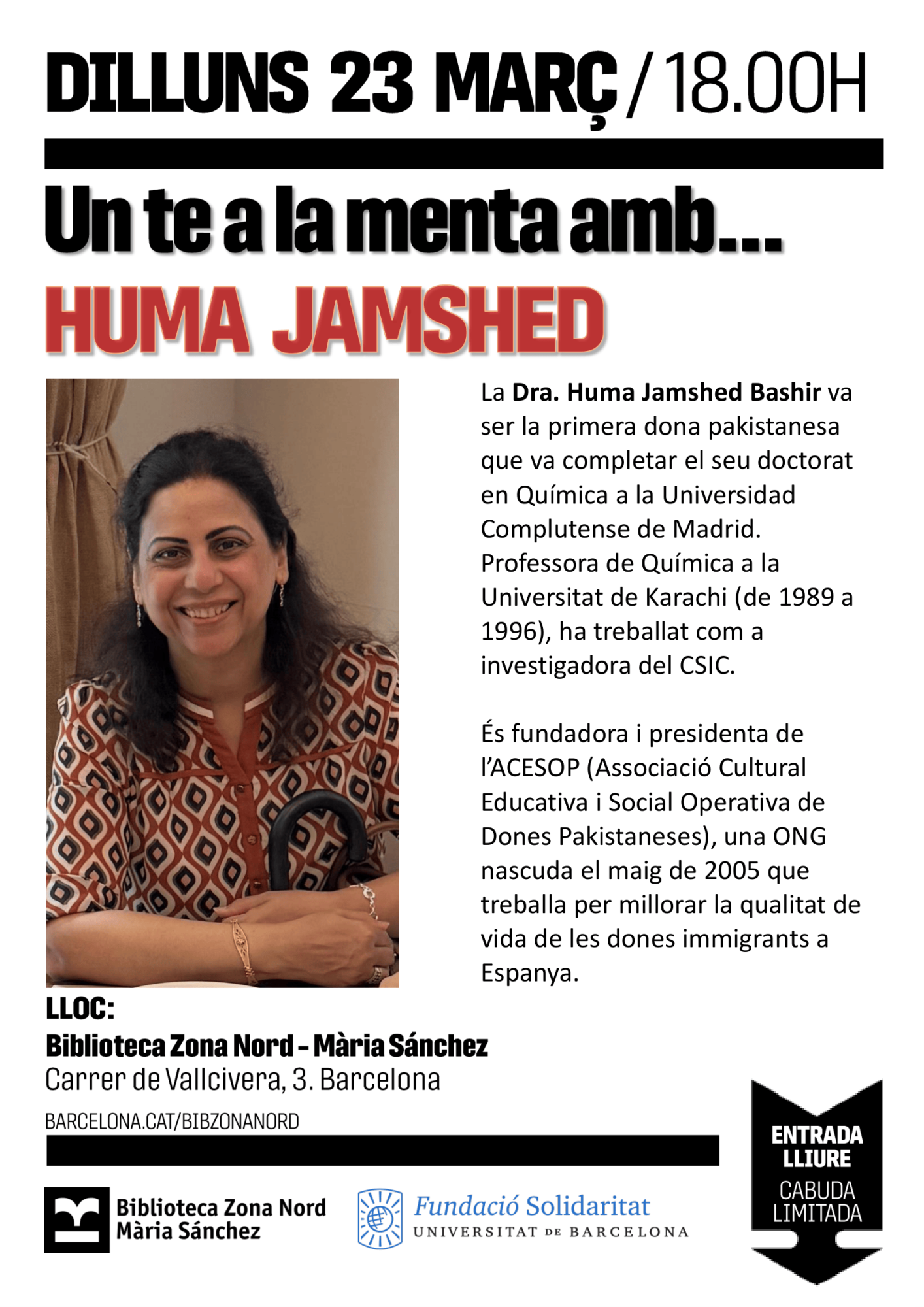 Un te a la menta amb Huma Jamshed