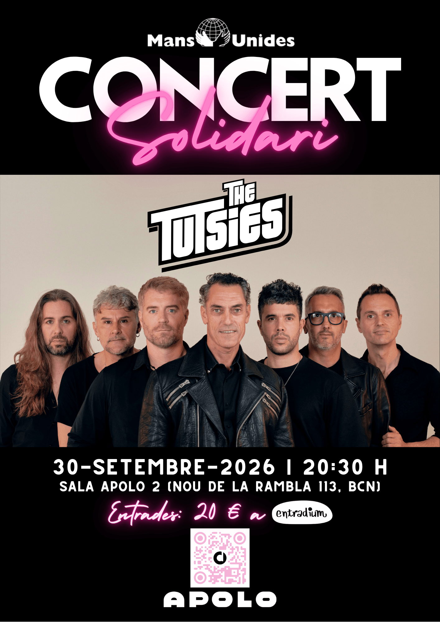 Cartell oficial del concert de The Tutsies