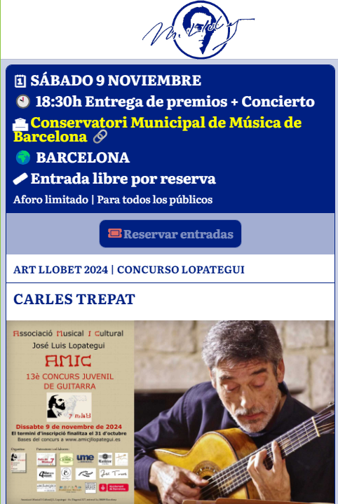 Cicle de Concerts Art Llobet