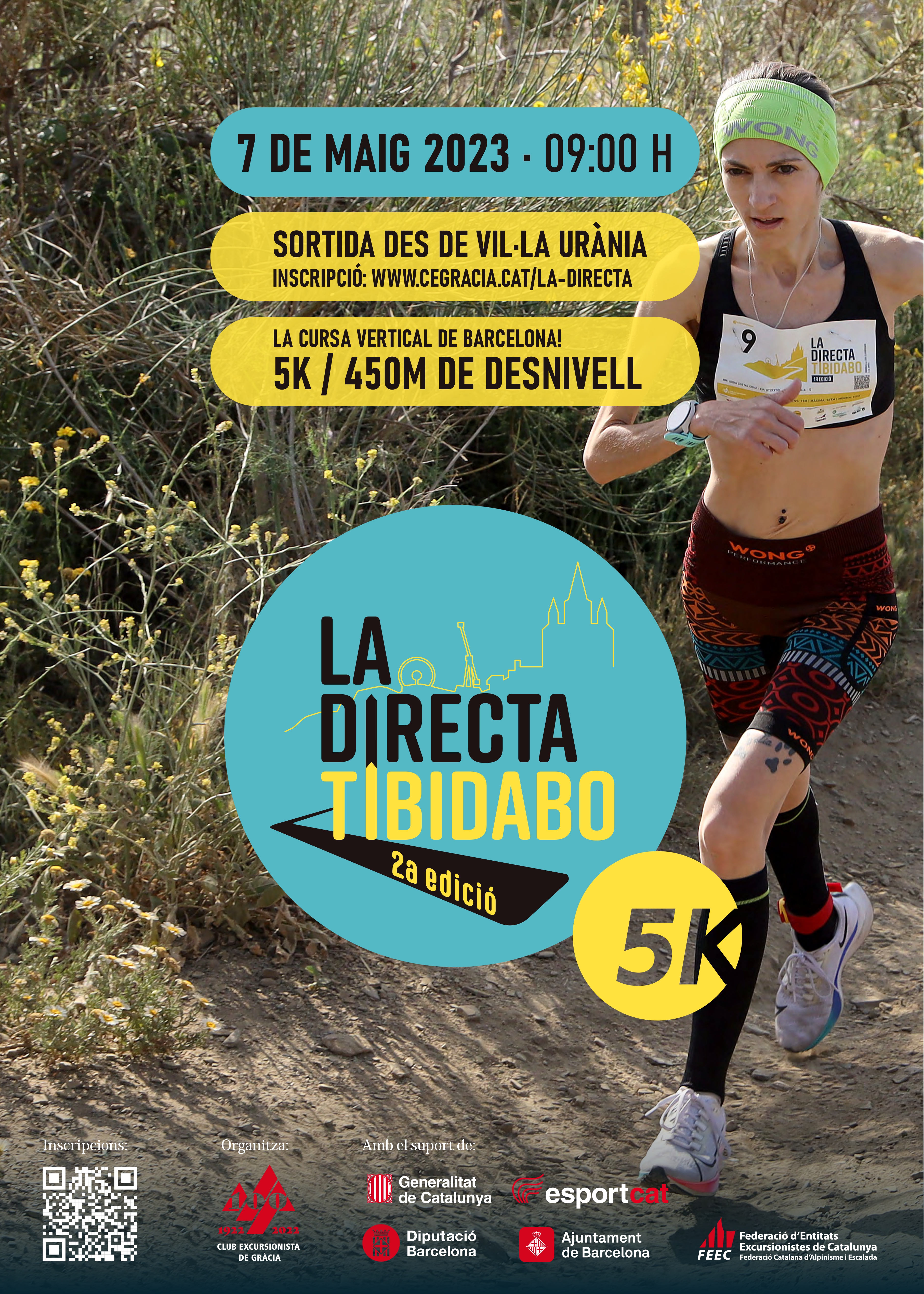 Cartell de la cursa La Directa Tibidabo 2023