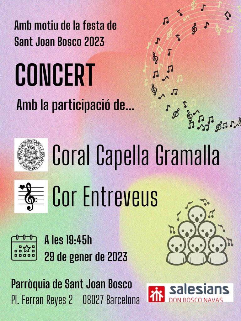 Cartell del Concert de Sant Joan Bosco 2023