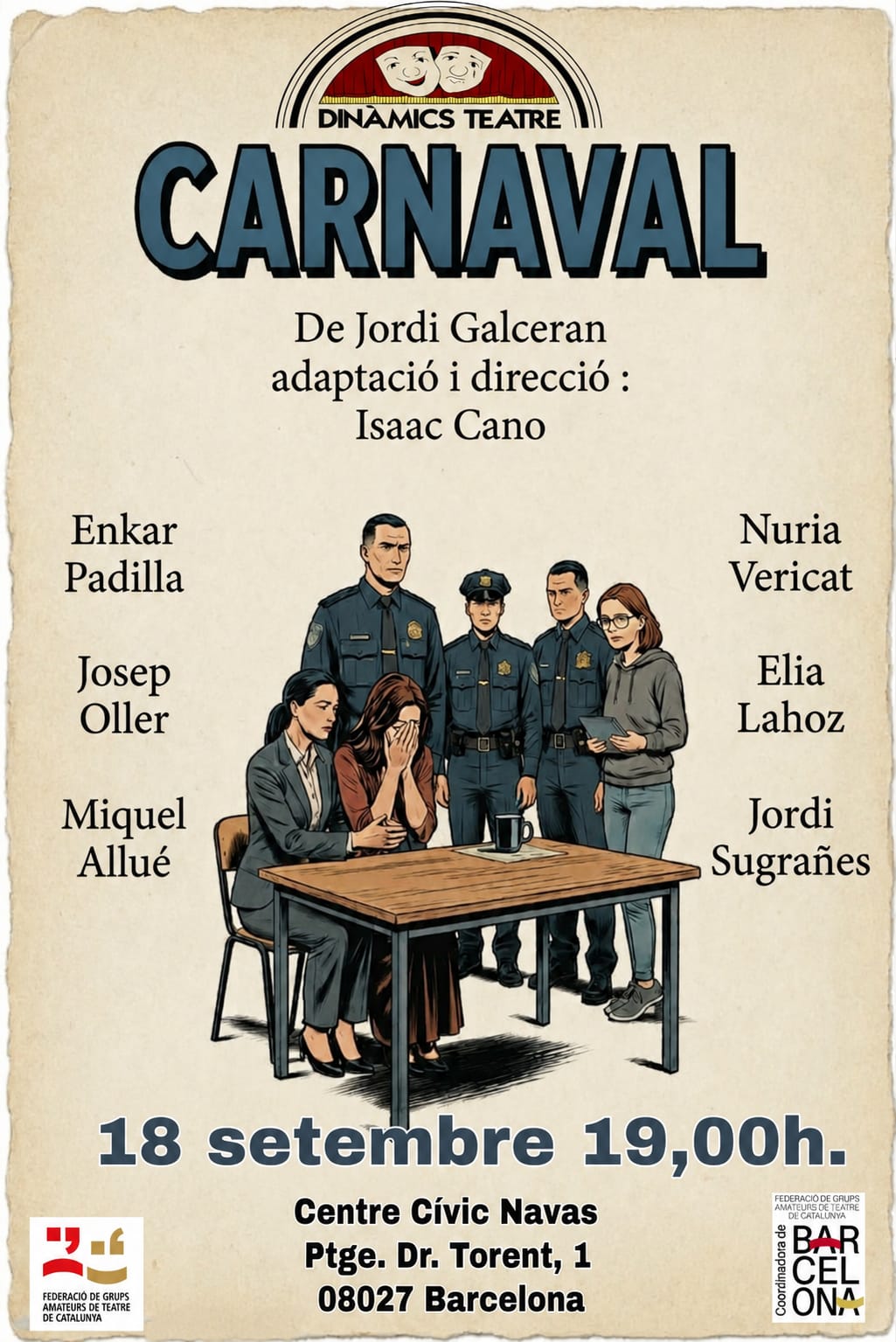 La mare parlant amb la policia