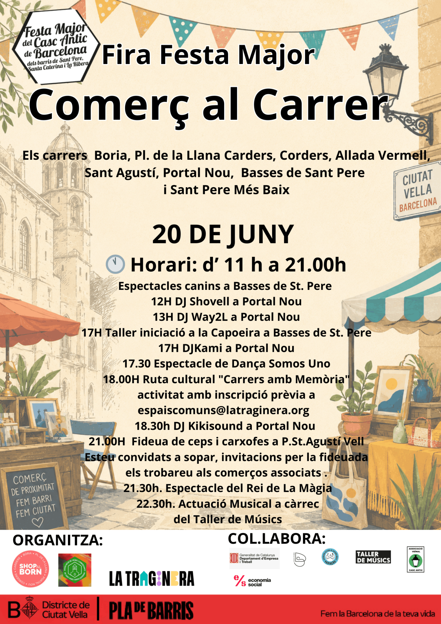 Ruta cultural per carrers amb memòria, art urbà al casc antic Barcelona
