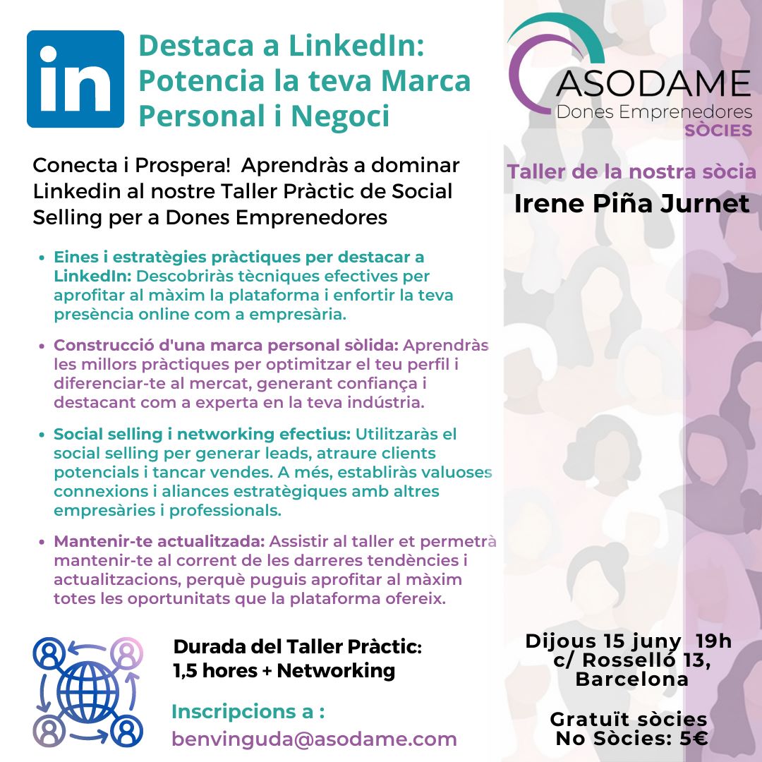 Taller "Destaca a LinkedIn: potencia la teva marca personal i negoci"