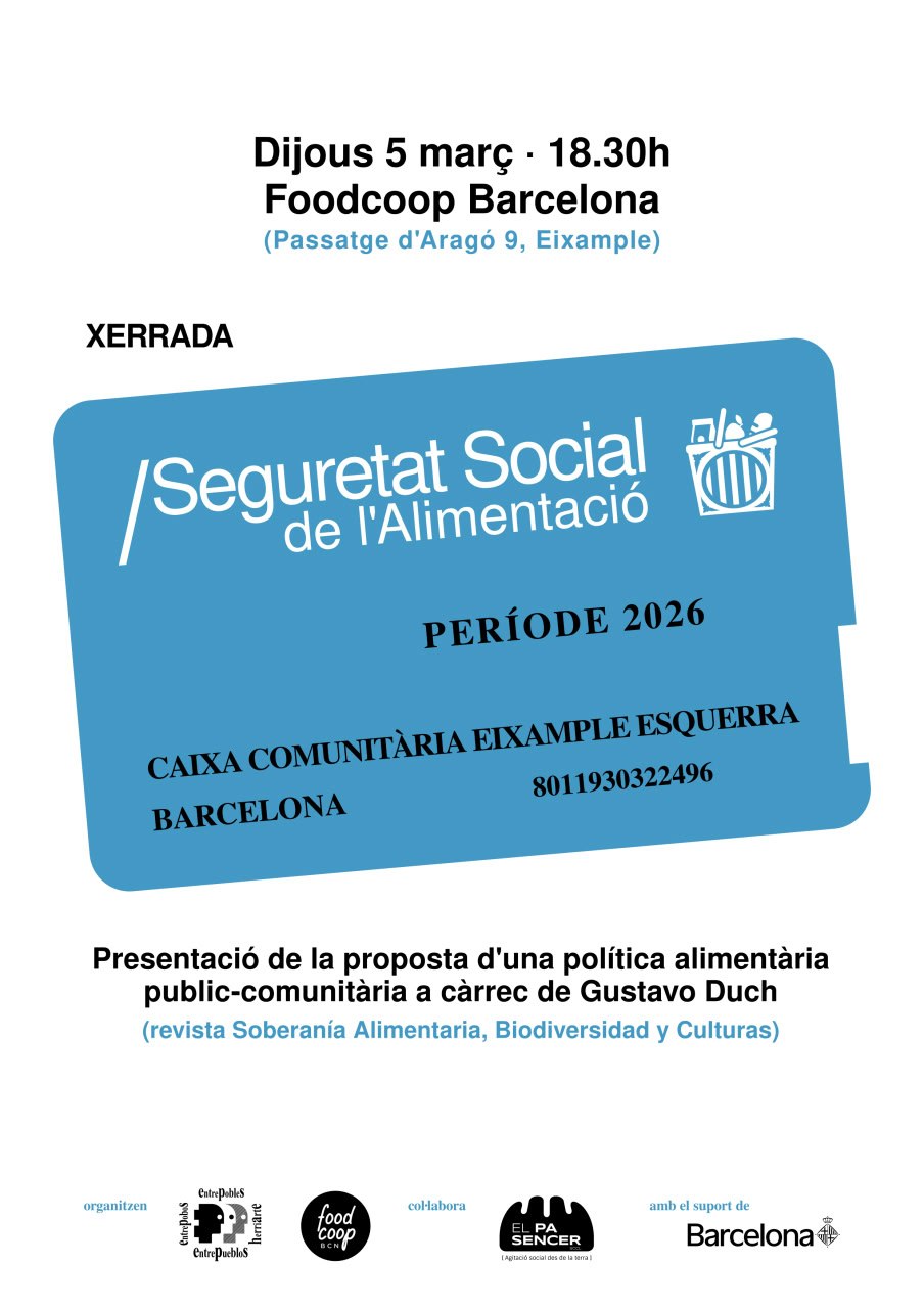 Xerrada sobre la proposta d'una seguretat social de l'alimentació