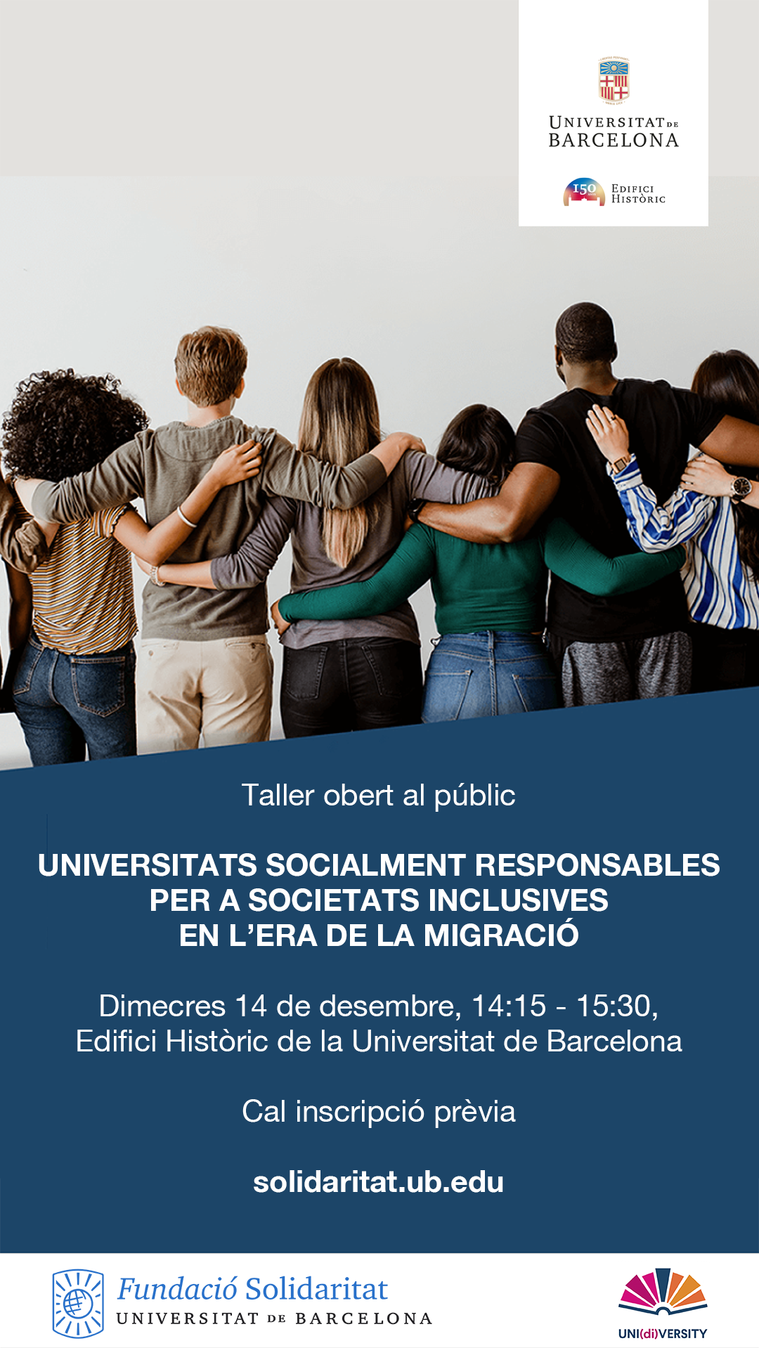 Taller “Universitats socialment responsables per a societats inclusives en l’era de la migració"