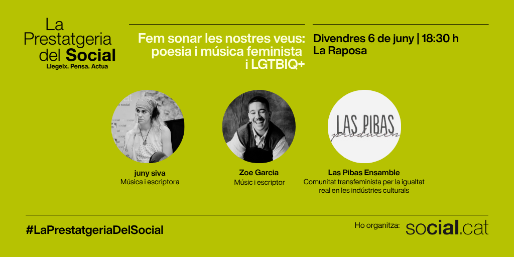 Cartell de l'activitat de tancament de La Prestatgeria del Social