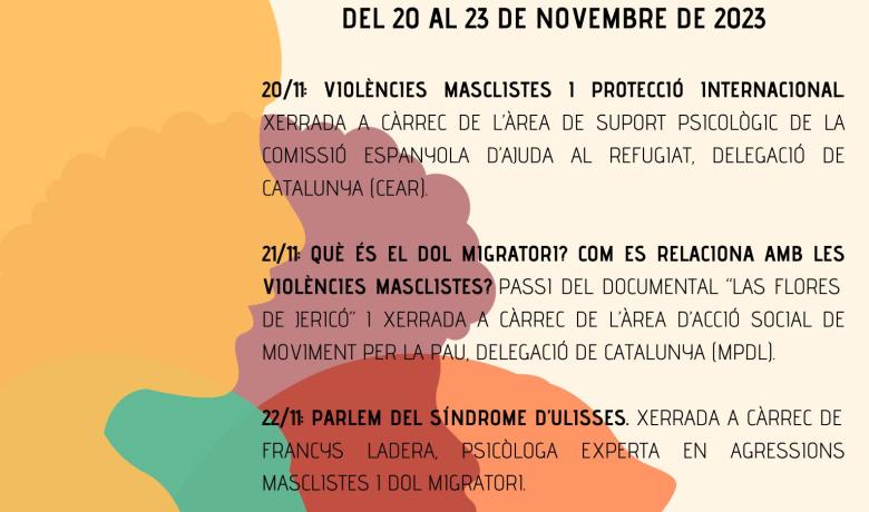 Cartell jornades 25N Apropament: "Migracions i violències masclistes"