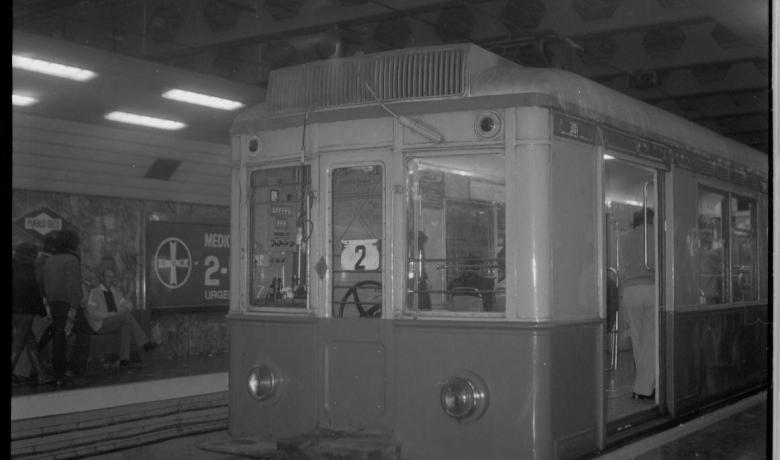 Metro anys 70 a l'estació de Pueblo Seco (actual Paral·lel)