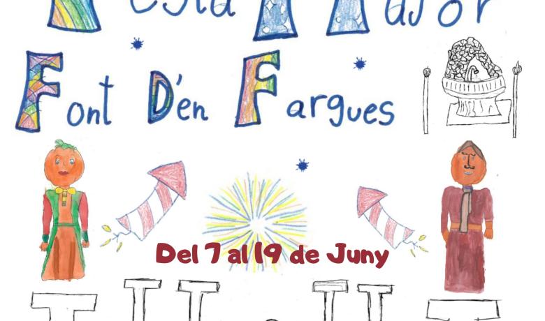 Cartell i dibuix realitzat per l'alumnat de 5è de l'Escola Torrent de Can Carbassa