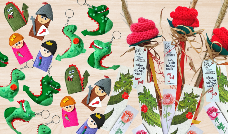 Clauers, roses i altres regals solidaris de Sant Jordi de la Fundació Villavecchia