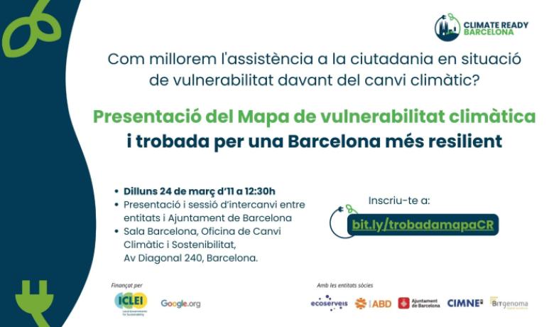 Cartell presentació mapa de vulnerabilitat climàtica