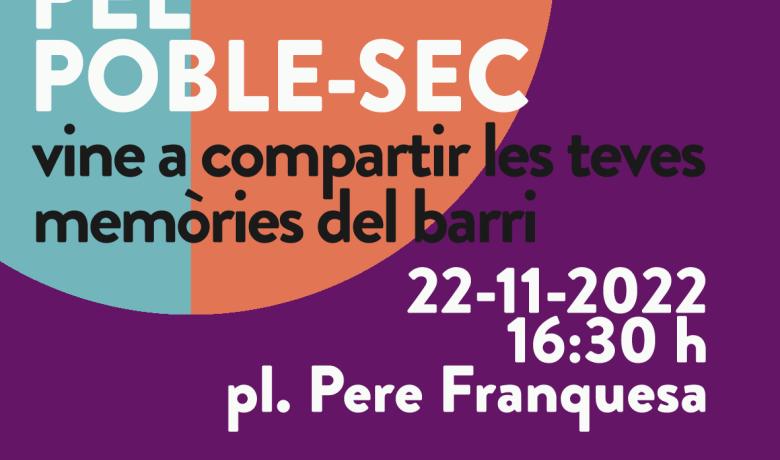 Cartel de la Ruta participativa pel Barri del Poble-sec