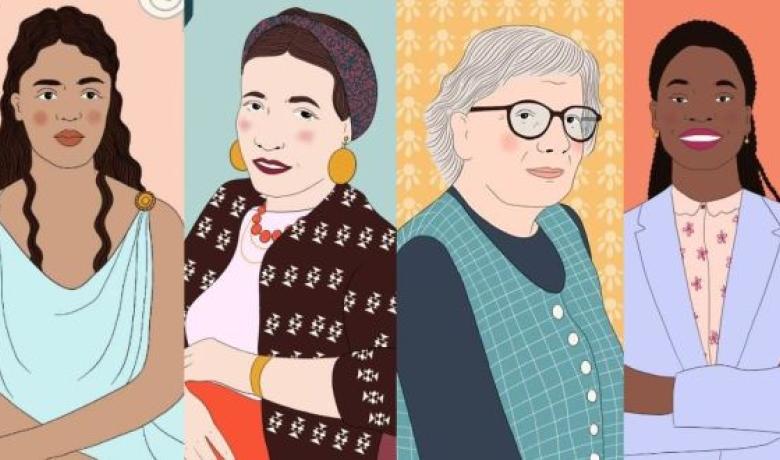 ilustració de les reines de la filosofía extreta del llibre