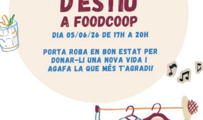 Mercat d'intercanvi al Foodcoop!! Porta roba en bon estat per donar-li una nova vida i agafa la que més t'agradi !!