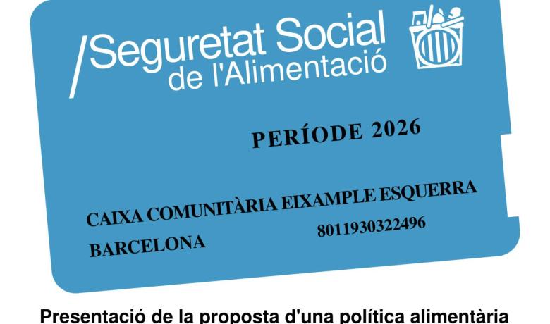 Xerrada sobre la proposta d'una seguretat social de l'alimentació